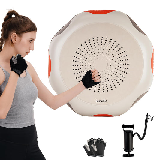 Punching Bag for Adults, Sunchic 2026 New Boxing Machine with Boxing Gloves and Air Pump, No Stand Required, Wall-Friendly Design,The Faster You Punch, the Stronger the Suction to the Wall