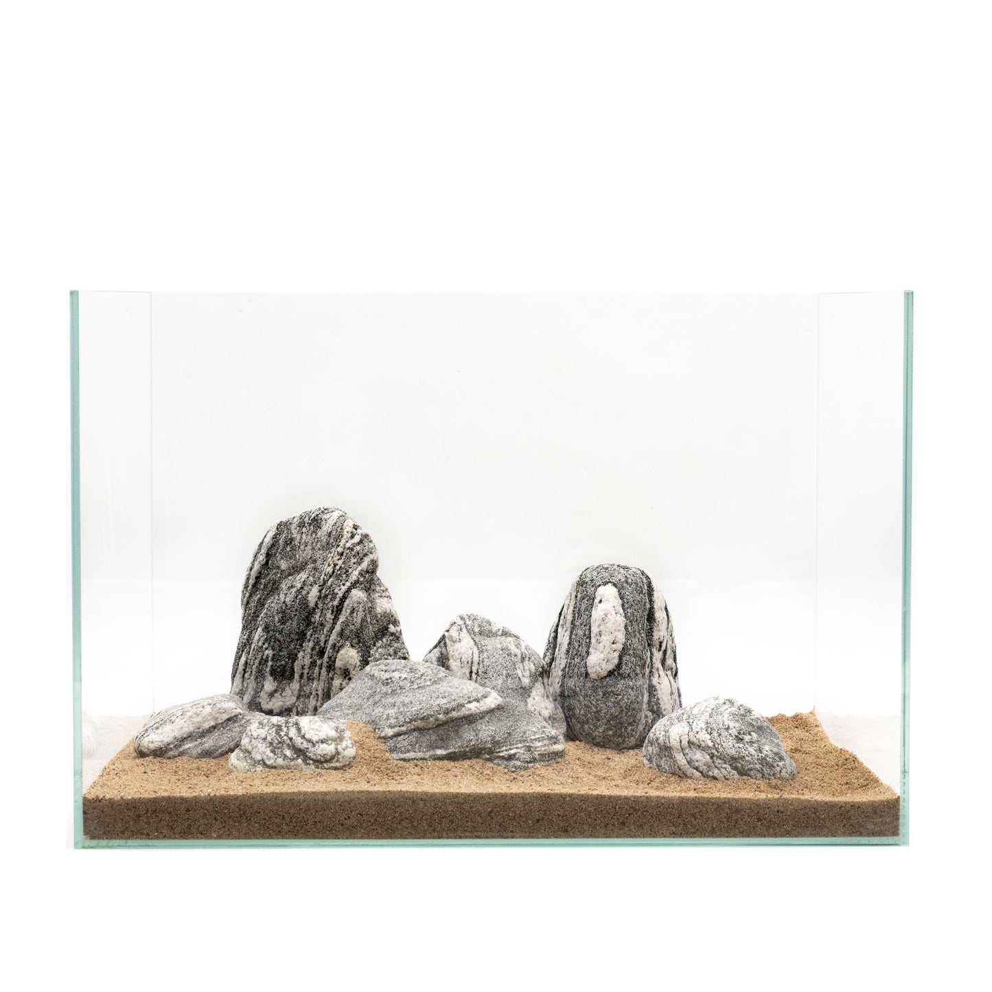 KINGRUI Natural Rocks Aquarium Stone 20lb Silver Seiryu Rock for Fish Tanks, Terrariums, Bonsai, Garden Decoration, Micro Landscapes & Reptile Terrariums (2-9inch 7-8Pcs)