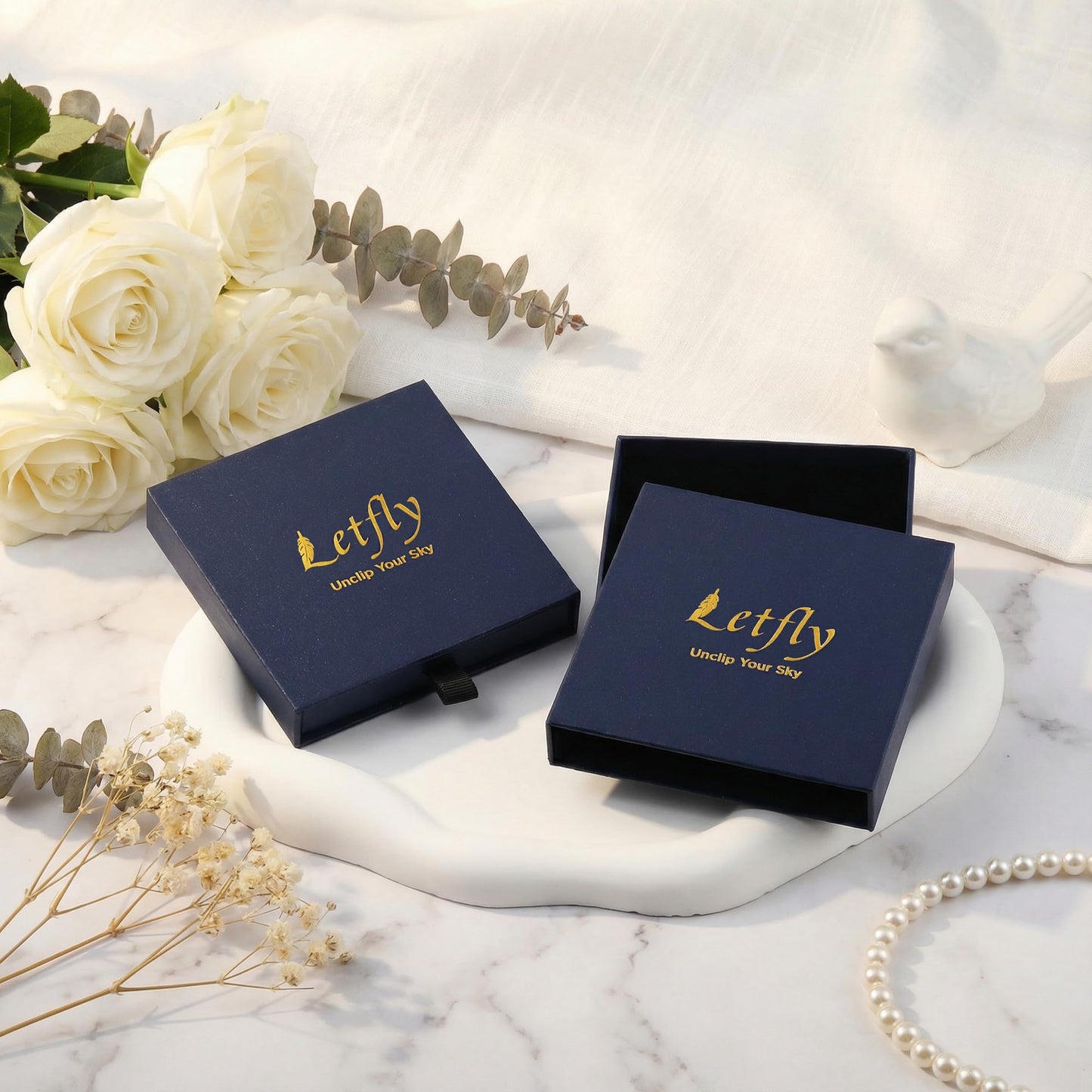 LETFLY Birth Flower Necklaces for Women, 18K Gold Plated Oval Shaped Handmade Floral Pendant, Pressed Flower Necklace Jewelry Gifts Peace