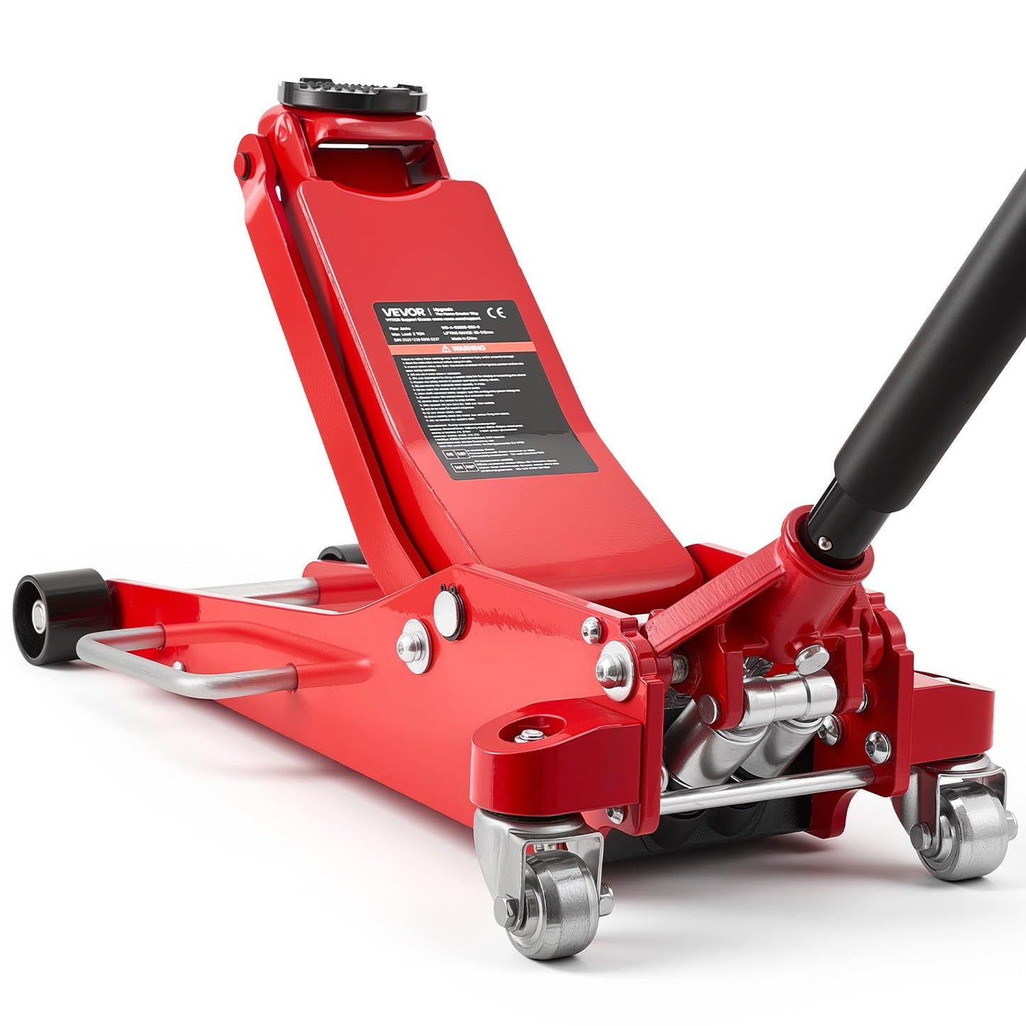 VEVOR Low Profile Floor Jack, 3 Ton (6614 lbs) Capacity, Aluminum Racing Floor Jack with Dual Pistons Quick Lift Pump, Hydraulic Trolley Car Lift for Sports Car, SUV, Pickup, Lifting Range 3.3"-20.3"