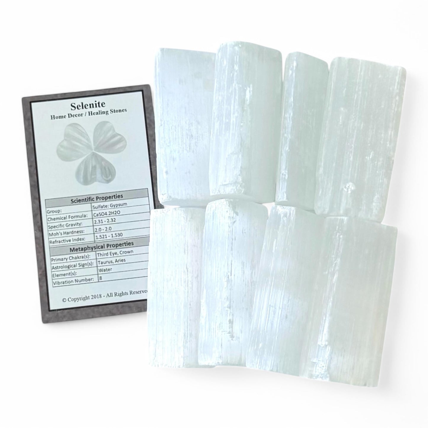 Pachamama Essentials Selenite Healing Stone - Crystal Stick for Healing, Reiki & Metaphysical Energy Drawing (2"-2.5" Long) (3, Stick)