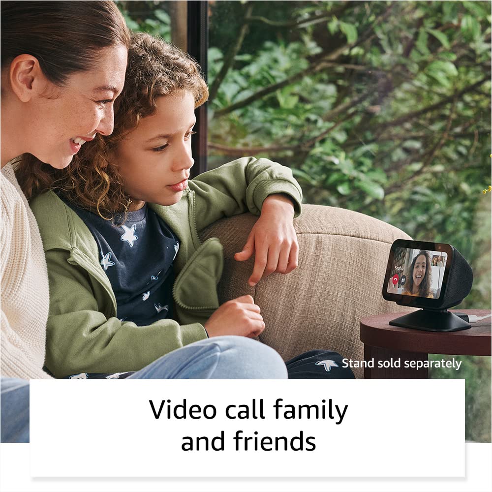Amazon Echo Show 5, Smart display with 2x the bass and clearer sound, Charcoal