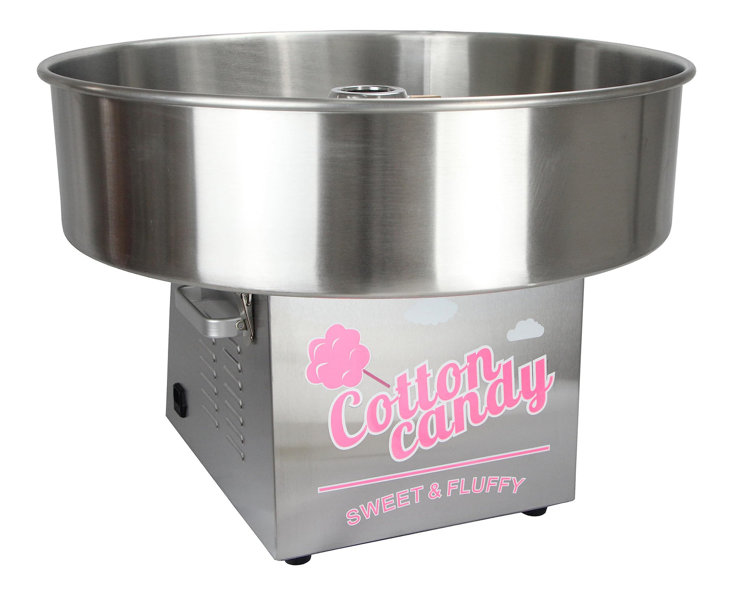 ANFIRE Commercial Professional Cotton Candy Machine 5" Spinner Head with 24" Metal Bowl and Floss Stabilizer Net