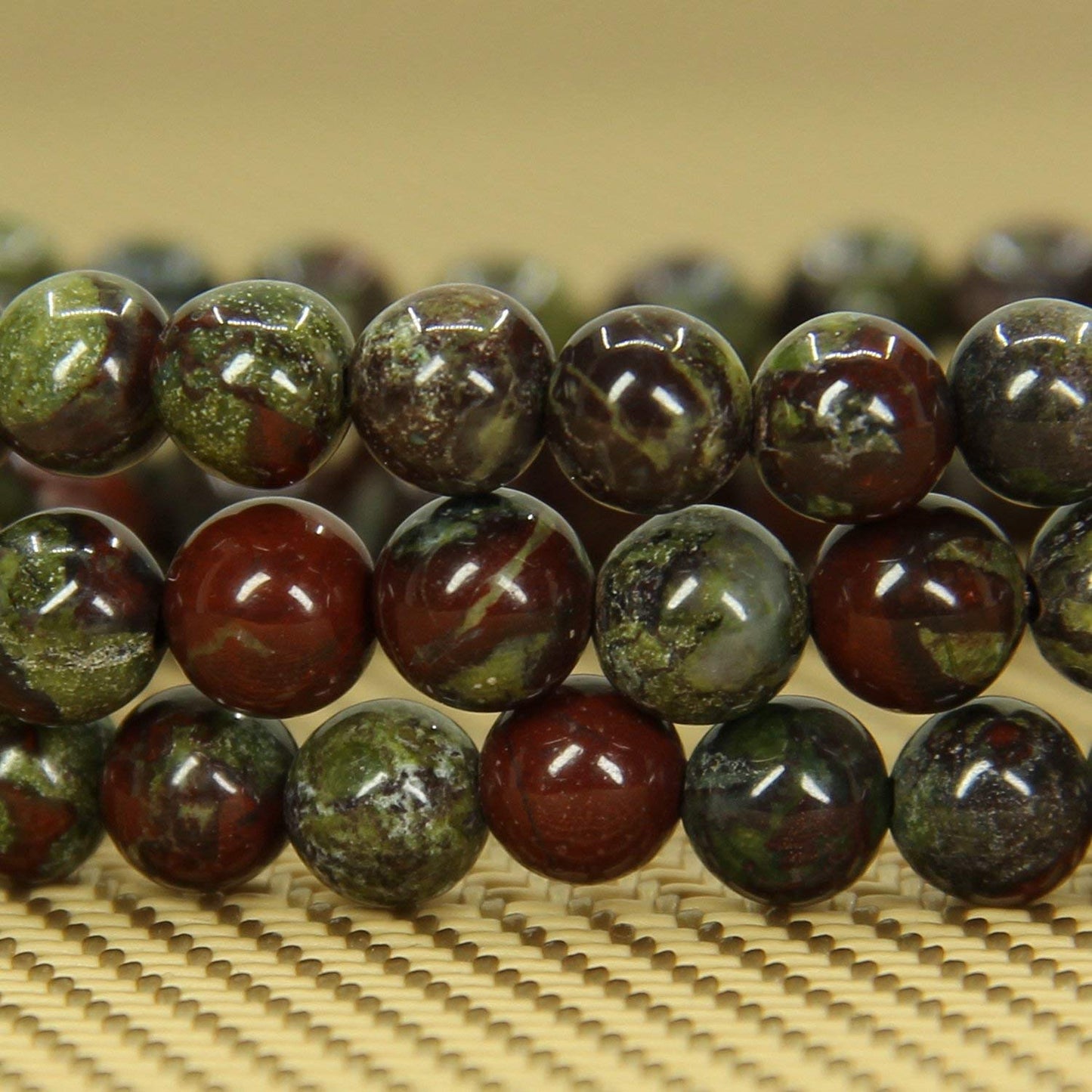 Angelstones Handmade Natural Dragon Blood Jasper Healing Gemstone 6mm Round Beads Stretch Crystal Bracelet 7 Inch Unisex