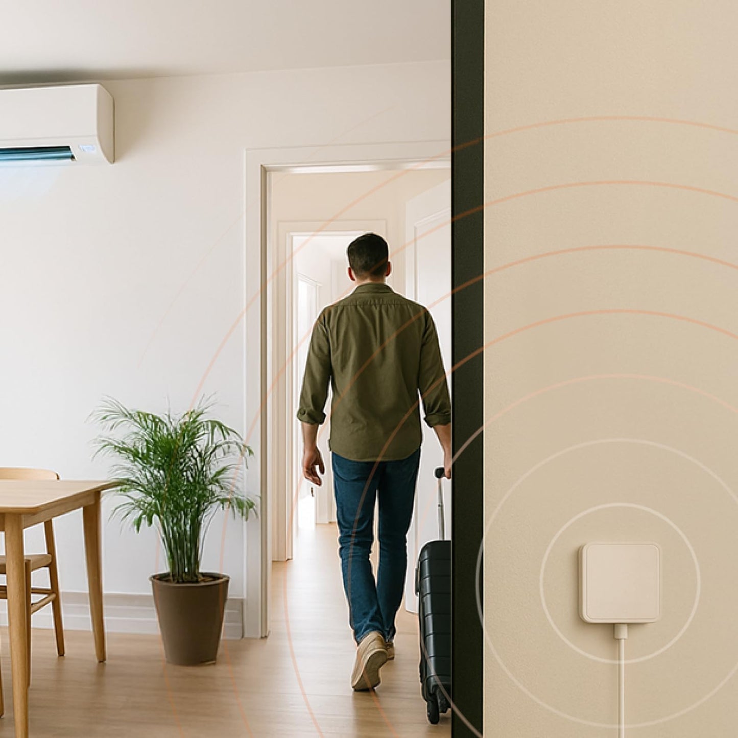 Layla Eco Smart Sensor for Air Quality Monitor, AC Control CO, WiFi Quality, Energy Savings Monitoring | Ideal for Airbnb, Homes & Offices | Tracks Temp, Humidity, Smoke, Noise & More