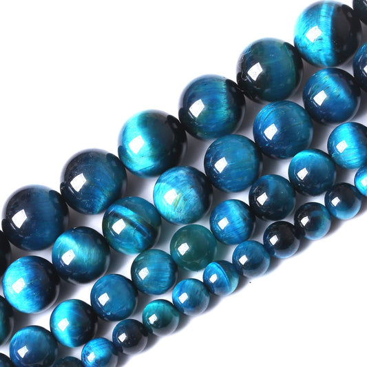 36PCS 10MM AAA Blue Tiger Eye Stone Beads Natural Gemstone Bead Crystal Healing Energy Jewelry Making DIY 15 inches