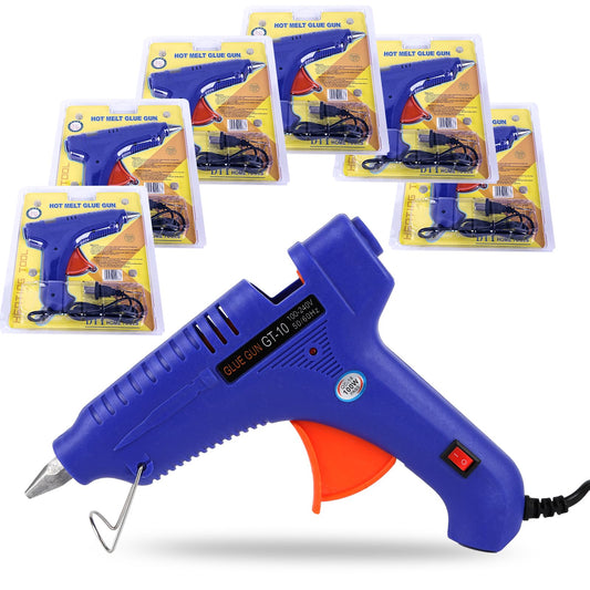 6 Pcs 100W Full Size Hot Glue Gun Kit, Heavy Duty Hot Glue Guns for Home Repair and DIY Craft Projects(Blue)