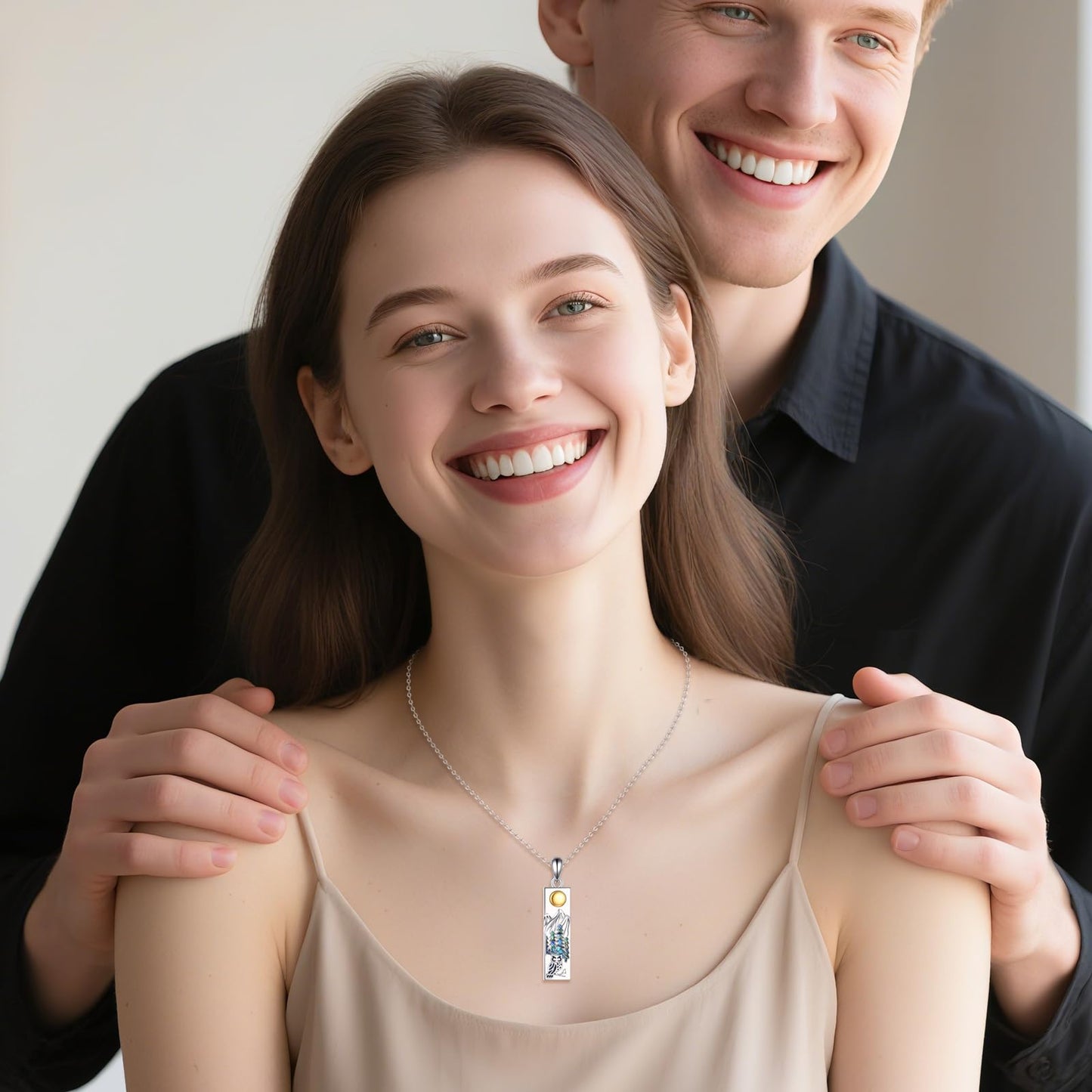 YFN Mountain Owl Necklace for Women Sterling Silver Nature Jewelry Gift for Skiers, Hikers, Campers, Climbers and Nature Lovers