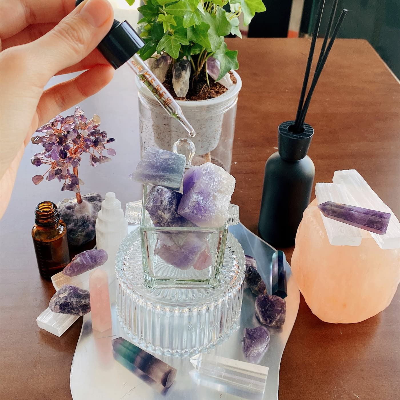 400G Fluorite Crystals Raw Healing Crystal Rocks Large 1" Bulk Gemstones for Tumbling Cabbing Fountain Decoration Polishing Wire Wrapping Wicca Reiki 0.9 lbs Rough Quartz Stones