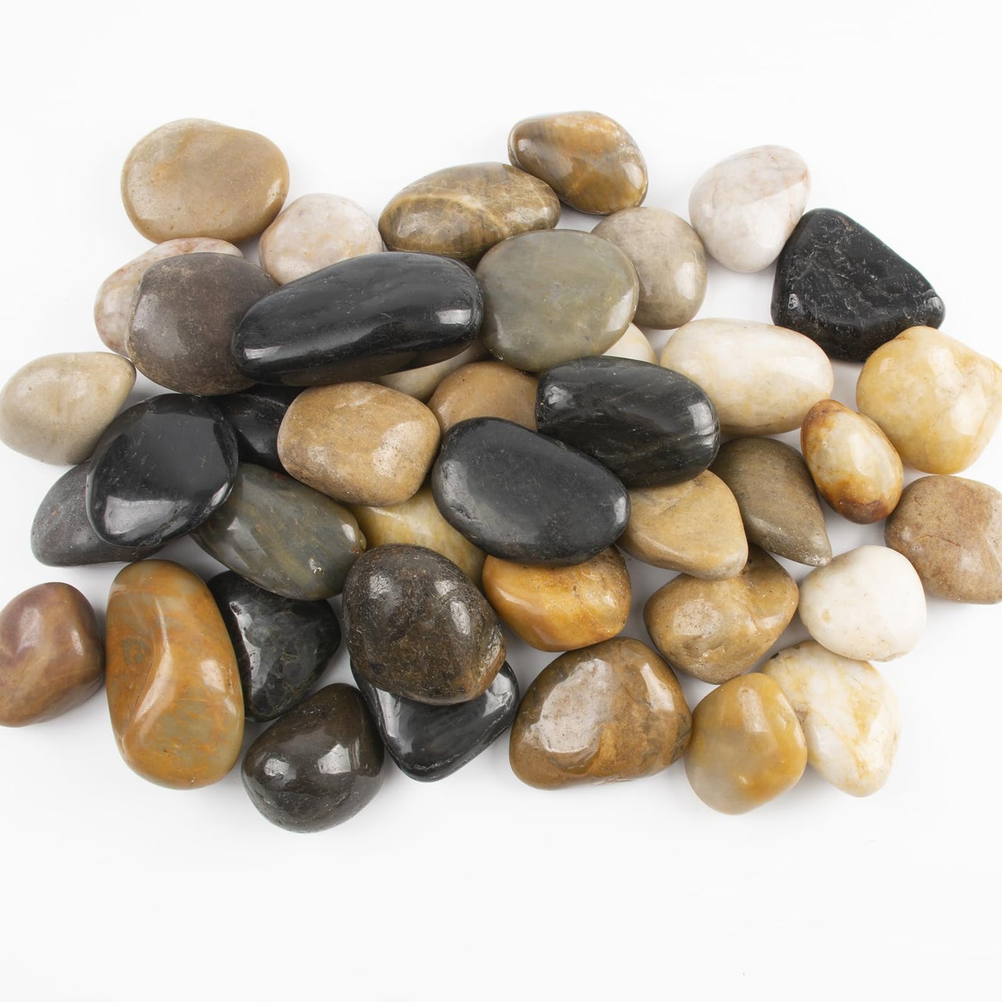 10lbs 1-2 Inch River Rocks, Decorative Mixed Pebbles for Garden Landscaping, Indoor Plants, Fish Tanks, Vases, and Succulents – Ideal for Home Decoration and Outdoor Gardens (Weight : 10 LB, Mixed)