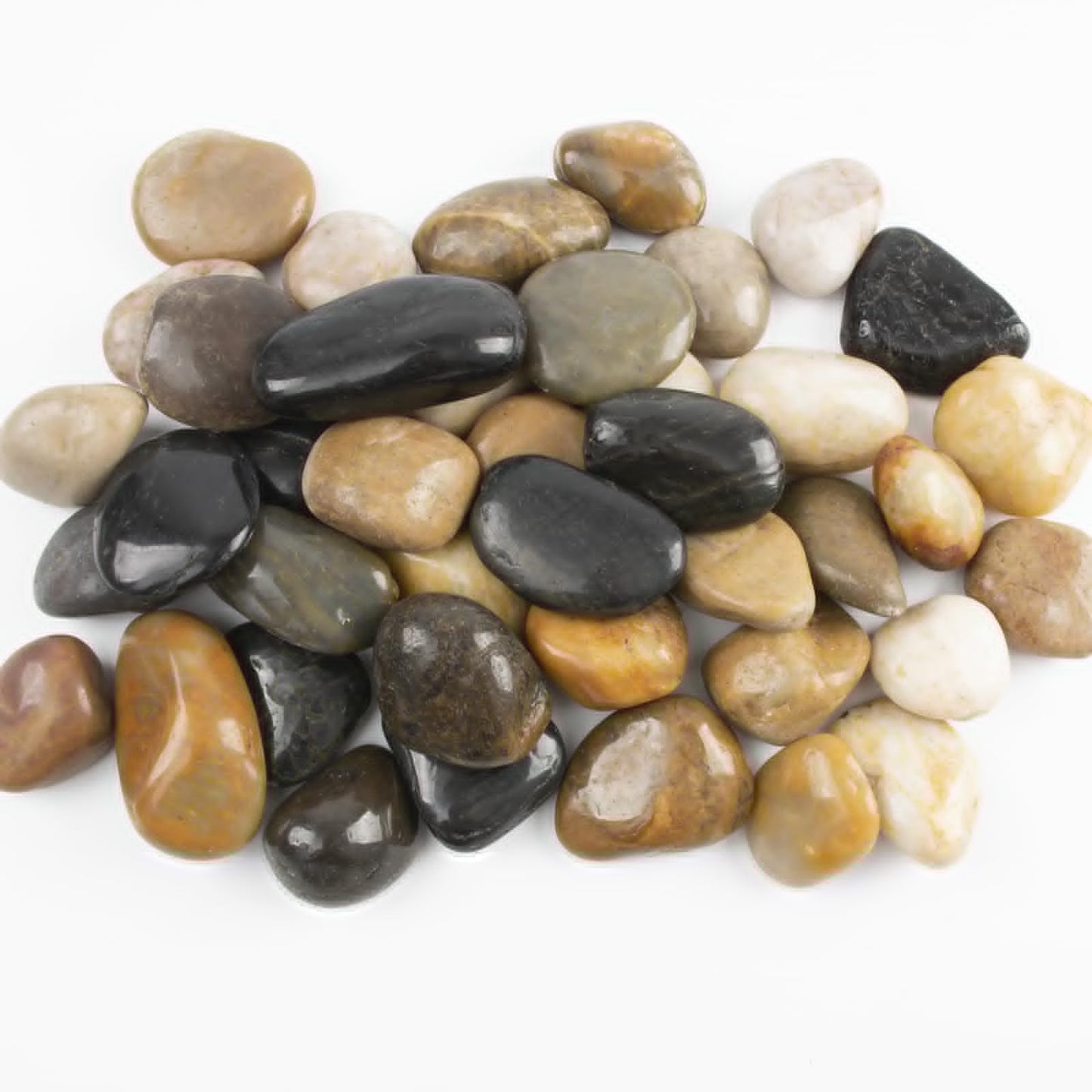 40lbs 1-2 Inch River Rocks, Decorative Mixed Pebbles for Garden Landscaping, Indoor Plants, Fish Tanks, Vases, and Succulents – Ideal for Home Decoration and Outdoor Gardens (Weight : 40 LB, Mixed)