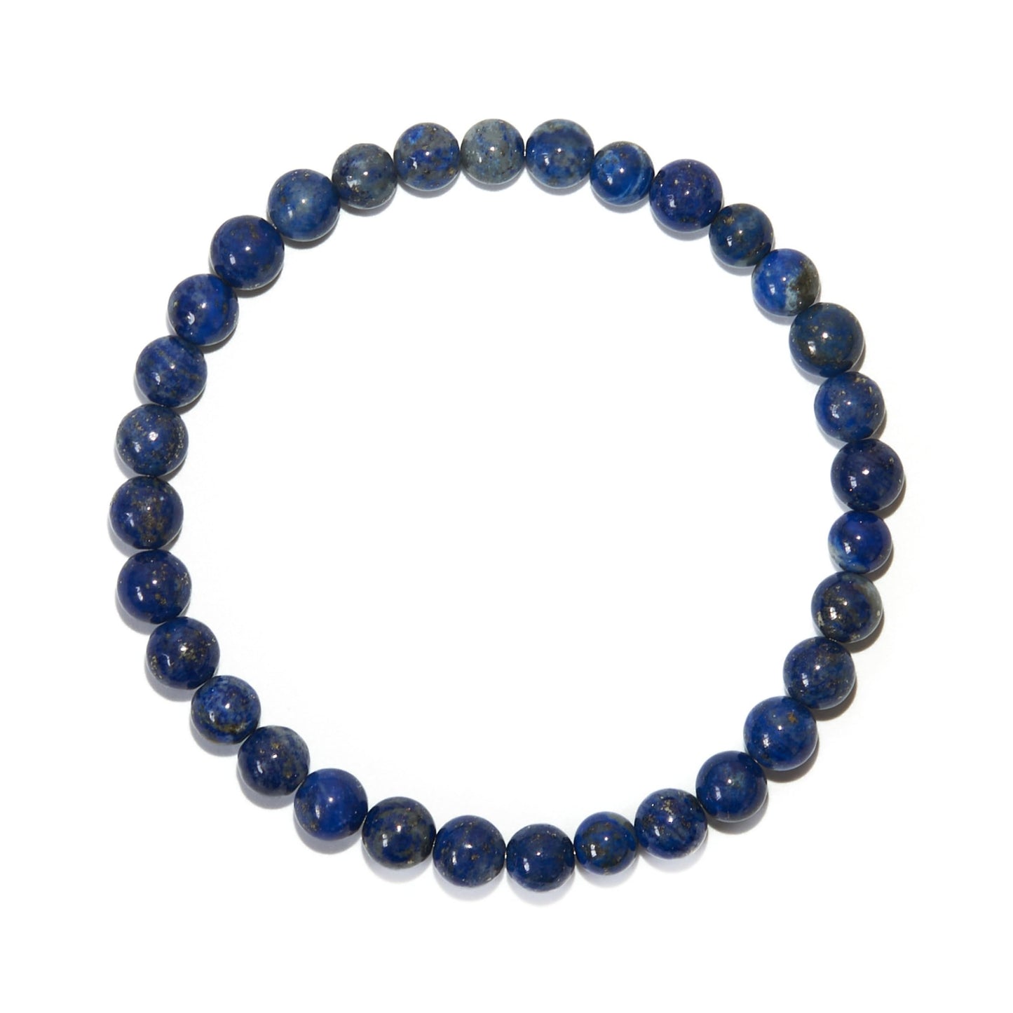 BANANE LAB Lapis Lazuli Beaded Bracelet with Mystery Polished Crystal Pendant - 6mm Real Natural Gemstone Beads for Women Men - Wisdom Truth Intuition Gift for Her him - Fits 7.0" Wrist