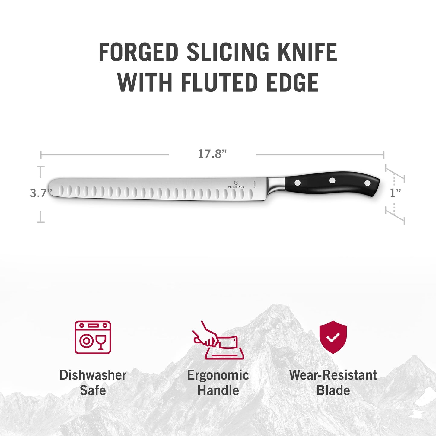 Victorinox Grand Maitre Slicing Knife - Meat Slicing Knife with Full-Tang Blade - Ergonomic Kitchen Utensil - Premium Kitchen Essentials - 10.25"