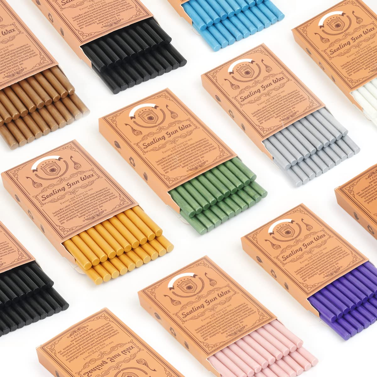 Wax Seal Kits, Wasole 40Pcs Pearl Pink Sealing Wax Sticks with Glue Gun + 2Pcs Wax Seal Pens for Wax Seal Stamp, Great for Wedding Invitations, Birthday Cards, Envelopes, Gift Wrapping