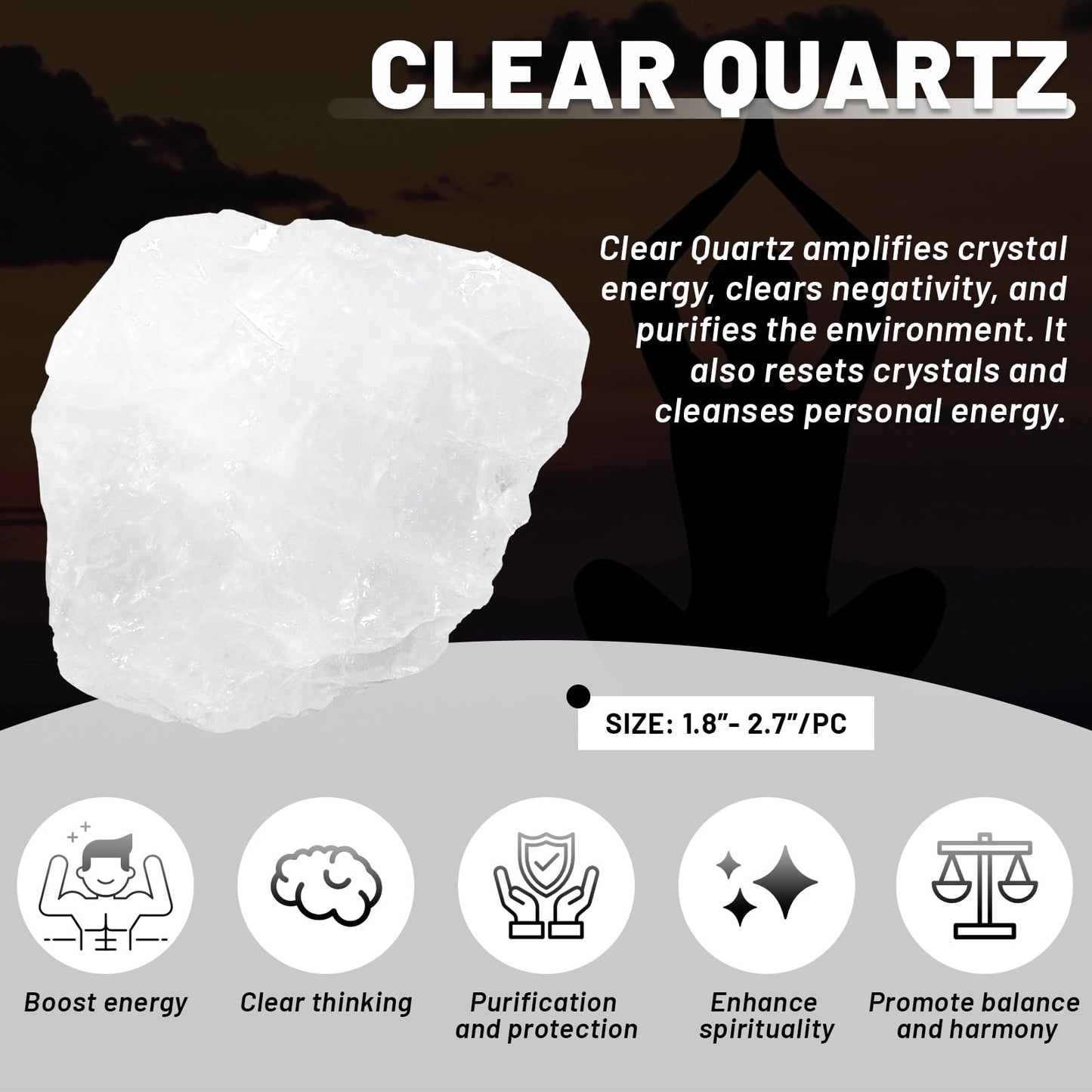 Orientrea Raw Citrine Rough Crystal with Clear Quartz, Natural Citrine Crystal and Healing Stones for Tumbling, Decoration, Polishing, Wire Wrapping, Wicca & Reiki 2PCS
