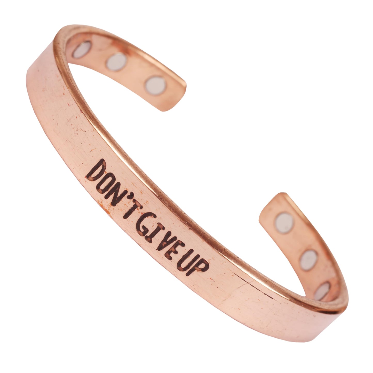 Touchstone Inspirational Copper Engraved Magnetic Bracelets for Women-Personalized Jewelry Gifts for Best Friend/Mom/Daughter/Sister - Adjustable Bracelet in a Gift Box Don't Give Up