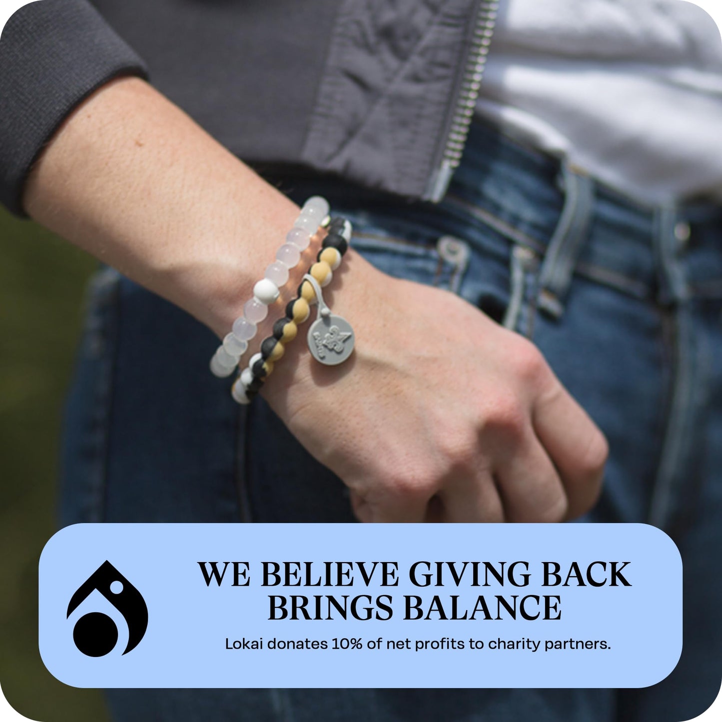 Lokai Silicone Beaded Bracelet for Men & Women, NFL Football Collection - New Orleans Saints, Medium - Silicone Jewelry Fashion Bracelet Slides-On for Comfortable Fit