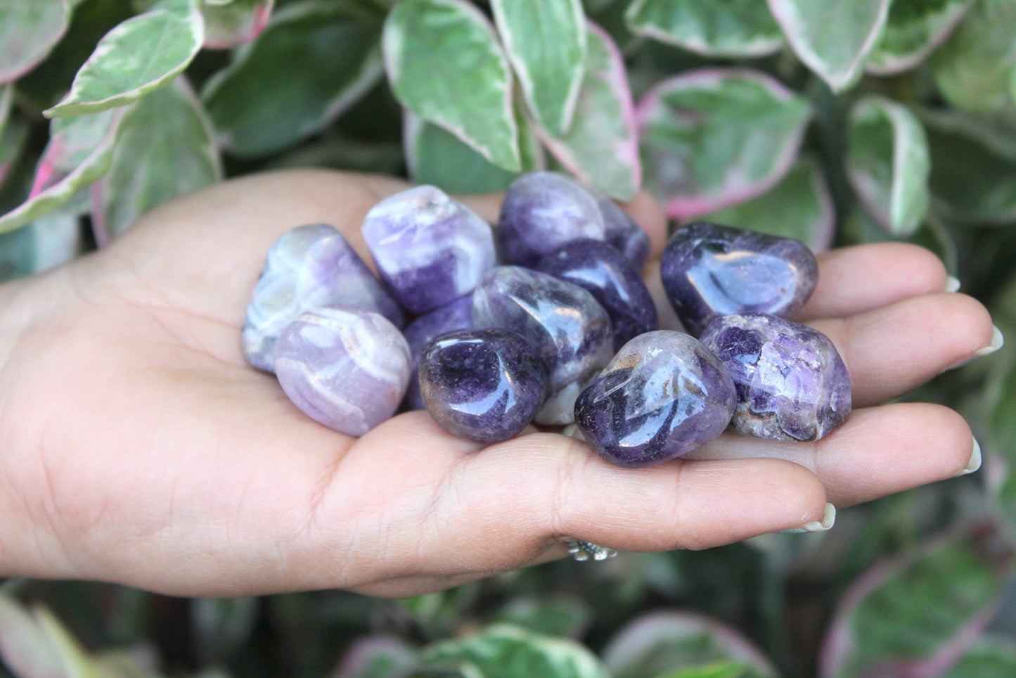 Jet Amethyst Tumbled Stone 100 Grams Natural Polished Crystal for Home Décor, Meditation, Chakra Balancing & Positive Energy
