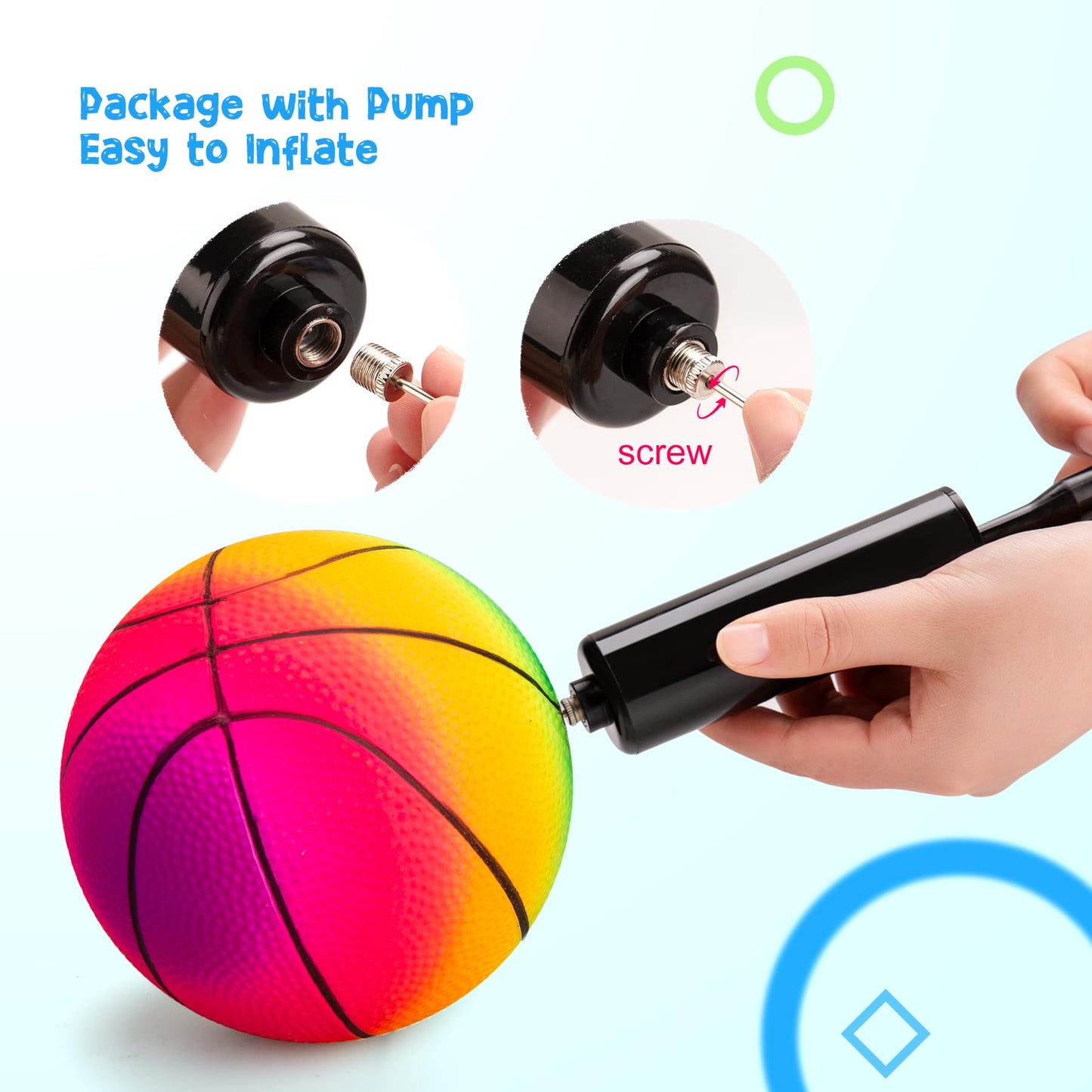 PlayZap 7-Piece Soft Ball Set for Toddlers & Kids - Includes 5” Playground Balls, Soccer, Football & Basketball - Great for Home, Yard, Pool, Classroom & Park for Boys & Girls Easter Gifts