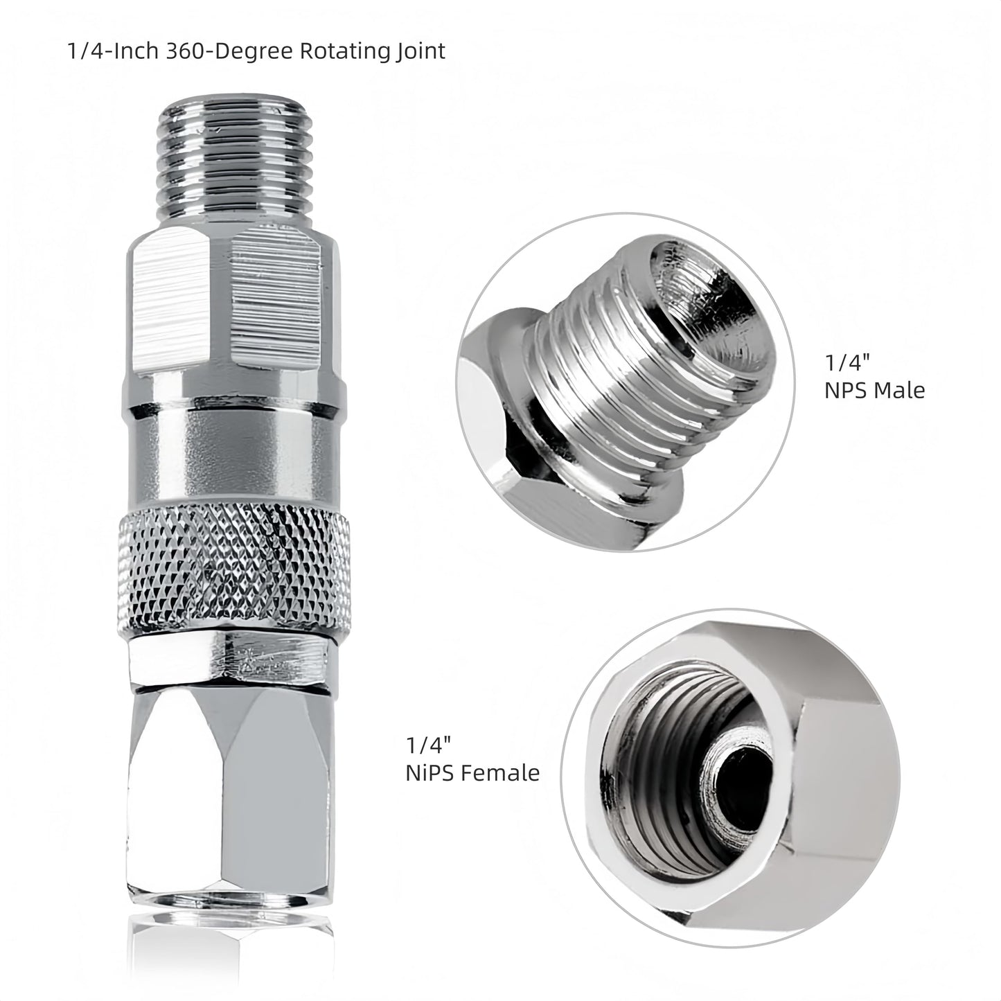 1pcs 288716 3/4-Inch Inlet Strainer & 3pcs 288749 60-Mesh Spray Gun Filters & 1pcs Sprayer Joint 1/4-Inch 360 Degrees Rotate Stainless Connector Fits Graco Paint Sprayers Gun（1+3+1PK ）