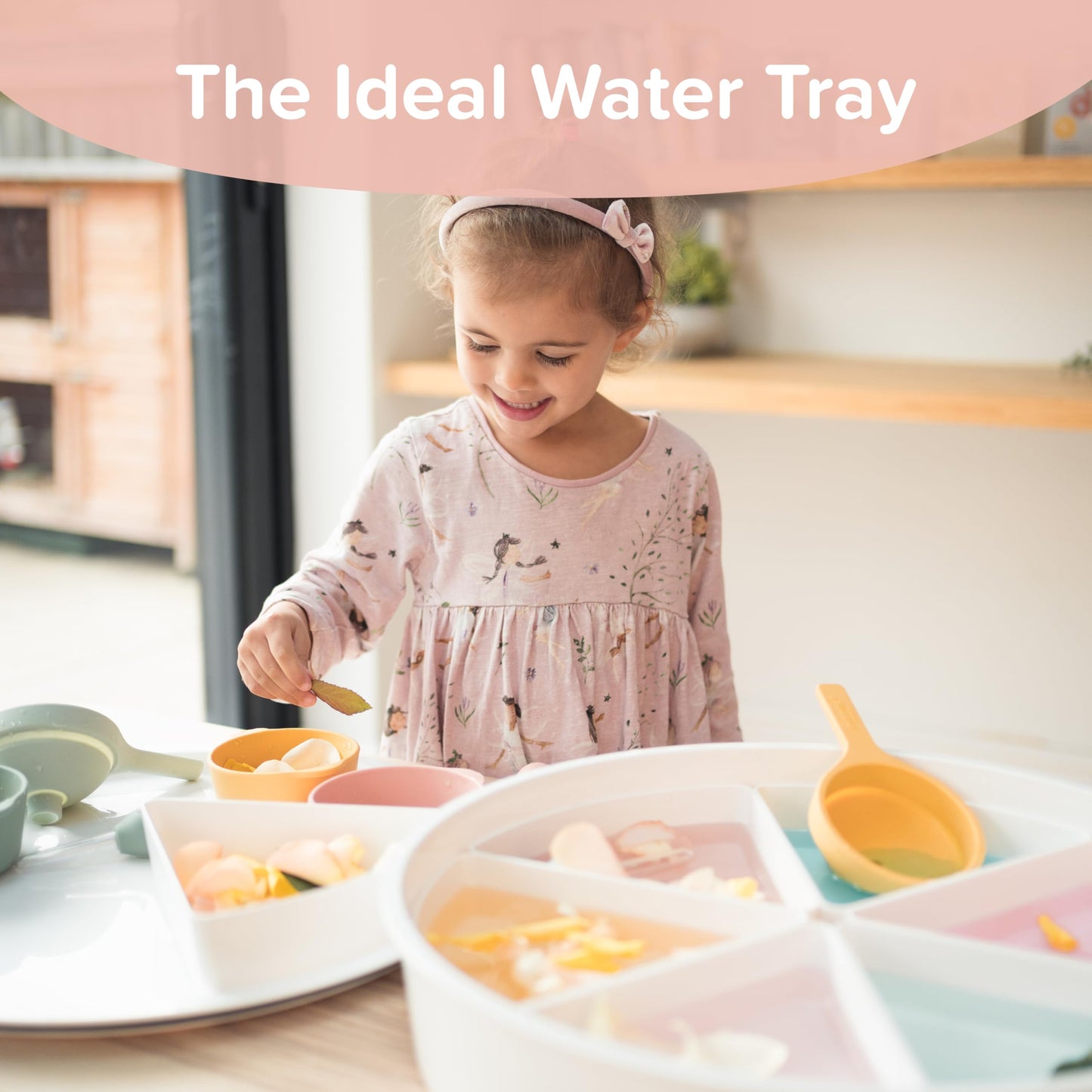 Inspire My Play Sensory Bin with Lid and Removable Storage Inserts - Sensory Bins for Toddler Crafts - Kids Sensory Toys for Autistic Children - Sensory Activities for Toddlers