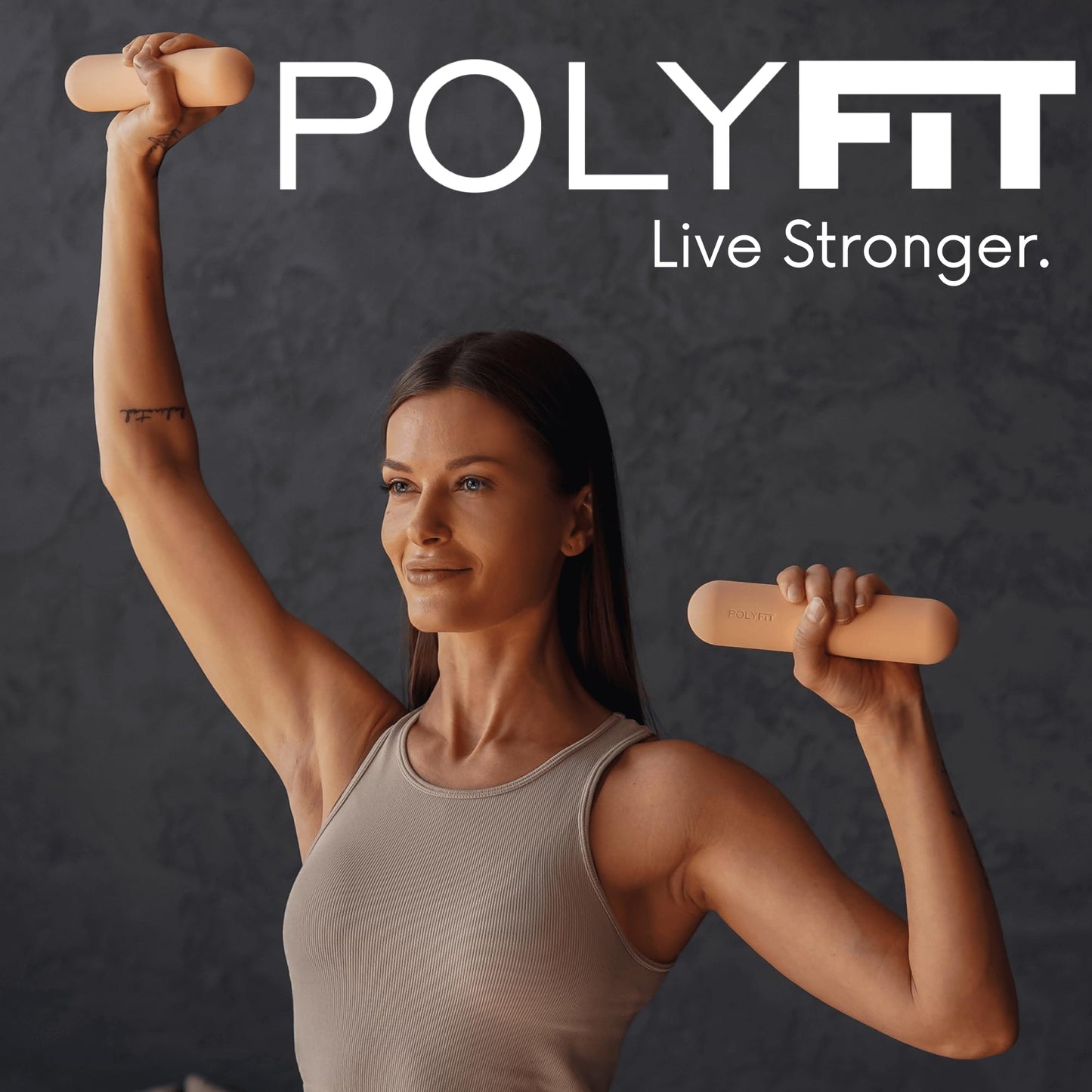 Polyfit Dumbbell Weight Bars for Women - 3.3 LB Each | 6.5 LB Pair - Dumbbell Set for Walking, Yoga, Dance, Barre, Pilates, Cardio, Aerobics - Sky Blue
