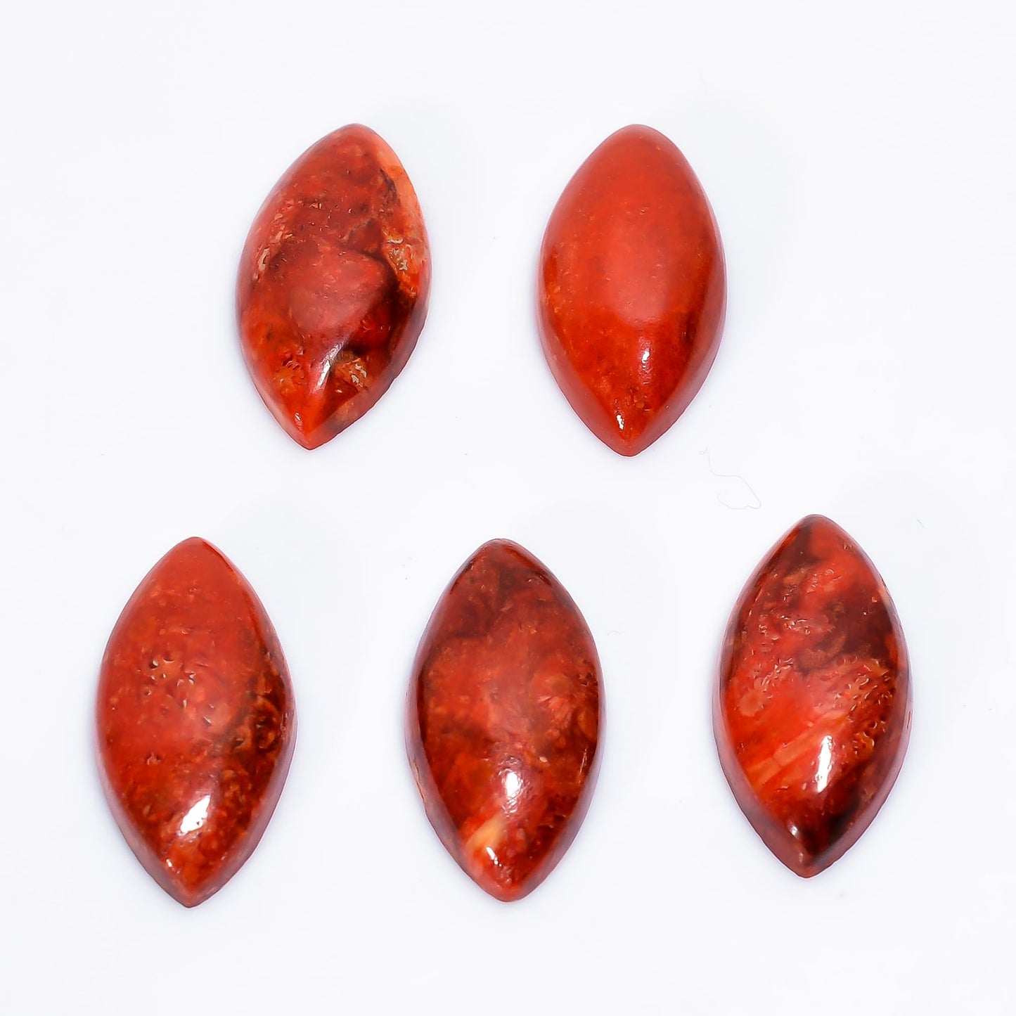 2 PCS, 20X10 MM, AURA GEMS Natural Red Jasper, Cabochon, Marquise Shape, Jewelry Making Stone Supply, Chakra Energy Healing Gemstone, Real Crystal, Birthstone, Wholesale deal