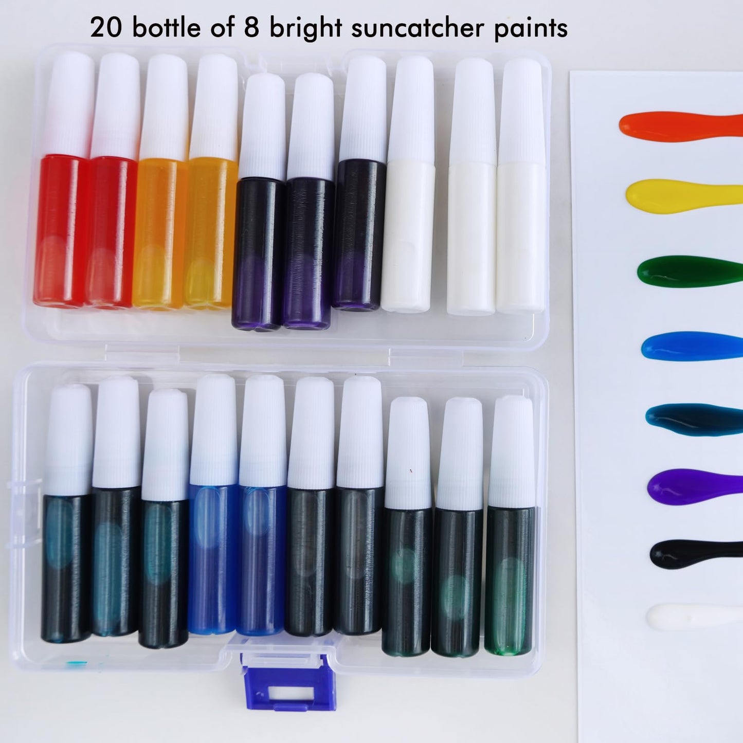 Winlyn 27 Sets Halloween Ghost Suncatchers Ornaments Decorations DIY Window Paint Art Sun Catchers Halloween Craft Kits Painting Kits for Kids Classroom Activities Art Projects Part Favors