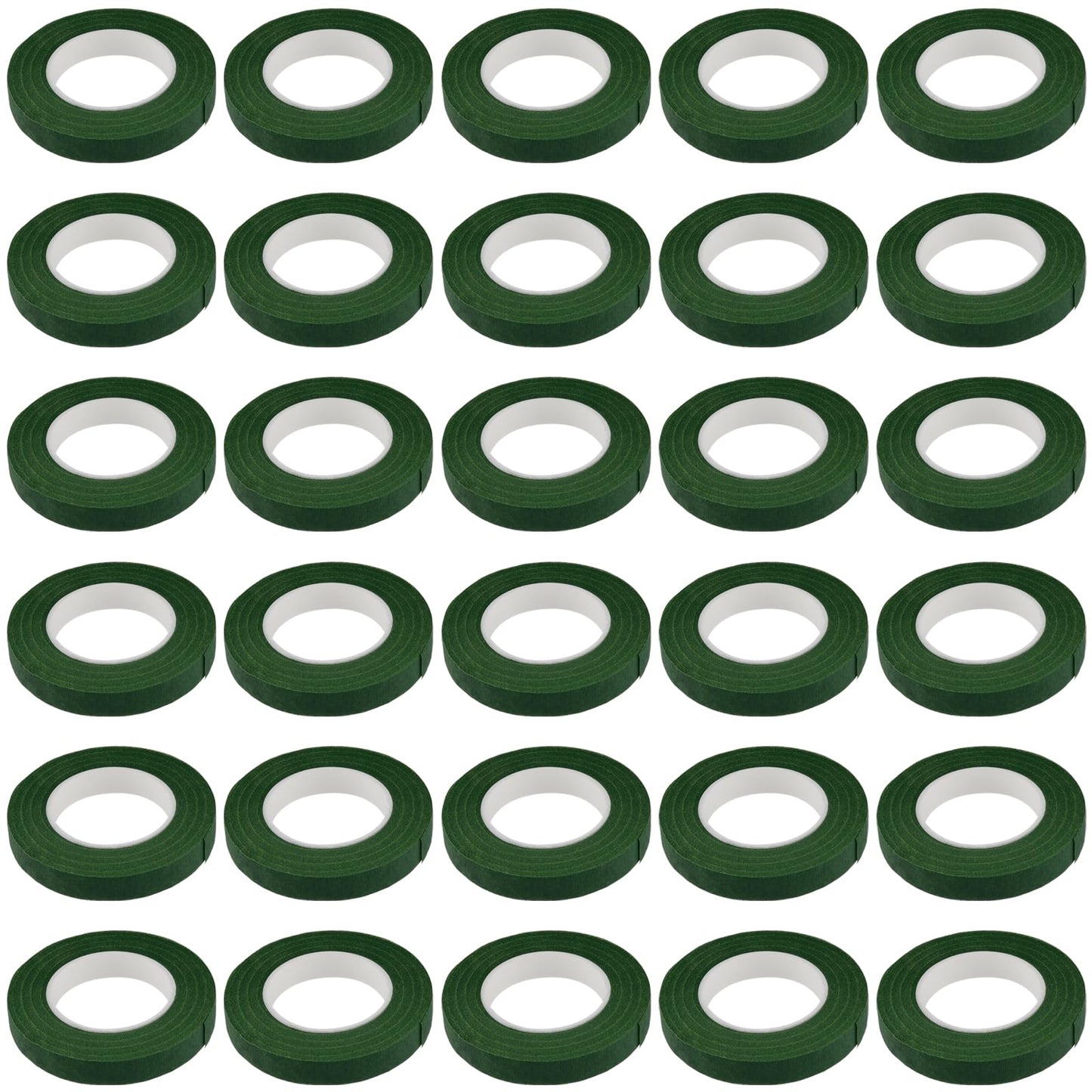 KEILEOHO 30 Rolls 29.5 Yard Floral Tape, 1/2 inch Wide Dark Green Flower Stem Tape, Florist Tapes for Floral Bouquet Making and DIY Crafts