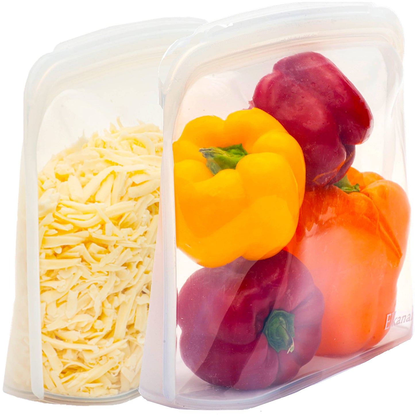 Elkanah Extra Large 116fl oz Silicone Bags Reusable Freezer Bags Silicone Gallon Bag Food Storage Bag|Oven Bags|Sous Vide|Microwave|Oven|Dishwasher safe