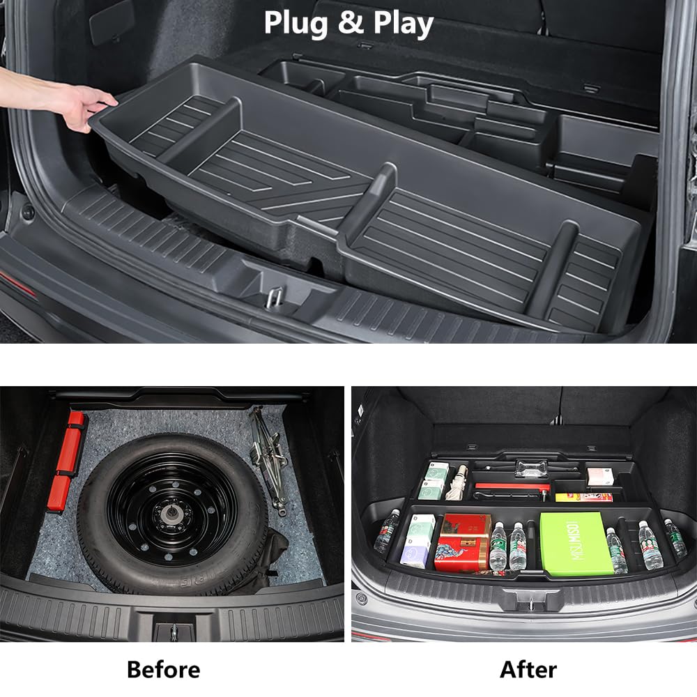 SSBOX Trunk Custom-Fit Organizer for 2023-2026 Honda CR-V, SUV Insert Cargo Rear Hatch Storage Box for CRV EX LX EX-L Touring Turbo Plus Sport Accessories
