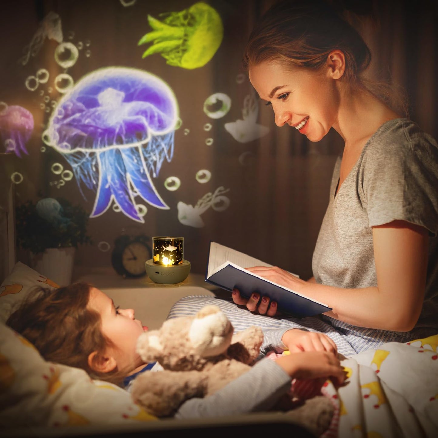 21 Sets of Films, Projector Night Light for Kids Bedroom, Ceiling, Baby Night Light Projector, Star Galaxy Projector for Baby Kids Girls with 360° Rotating, Birthday, Christmas, Nursery, Room Decor