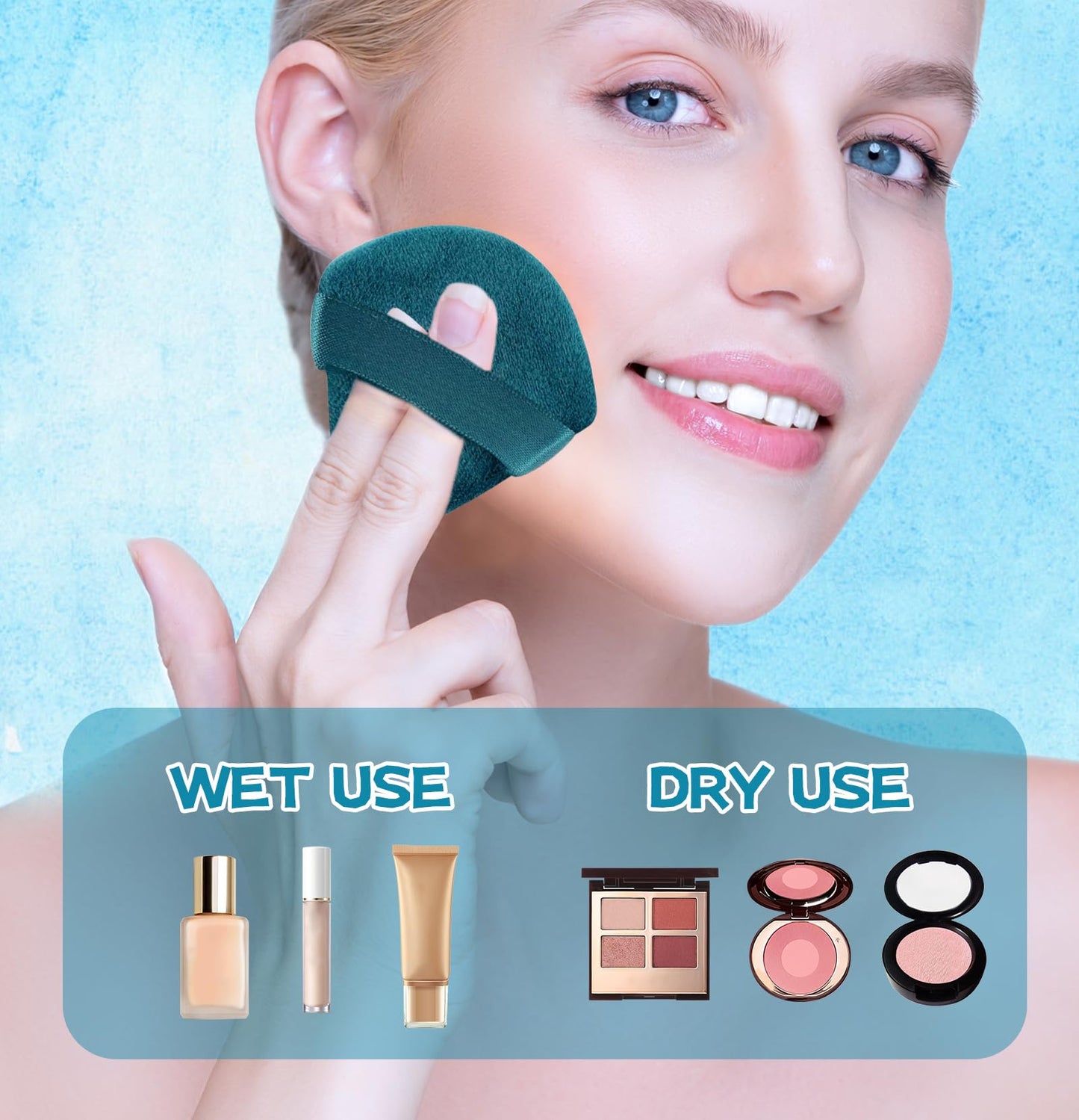 8 Pieces Triangle Powder Puff Face Soft Triangle Makeup Puff Velour Cosmetic Foundation Blender Sponge Beauty Makeup Tools