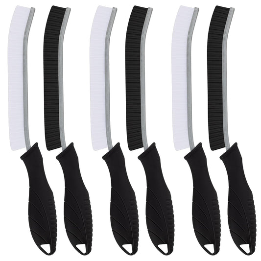 Toilet Brush, 6 Pcs Bathroom Cleaning Brush, Gap Scrub Brush with Hanging Hole, Multifunctional Hard Bristle Crevice Cleaning Brush, Cleaner Tools for Sinks, Tub, Shower, Tile, Toilet Seat (6, Black)