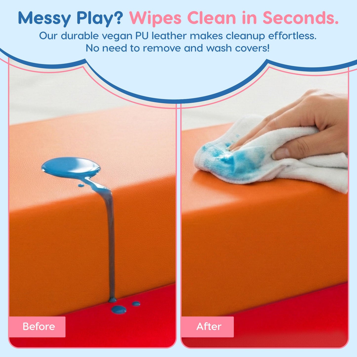 Once Upon a Cloud Foam Climbing Blocks 6-Piece Set - Indoor Climbing Toys for Toddlers Ages 1 to 4 Years - Soft Play Equipment that Builds Motor Skills and Balance