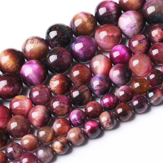 45PCS 8MM AAA Galaxy Tiger Eye Stone Beads Natural Gemstone Bead Crystal Healing Energy Jewelry Making DIY 15 inches