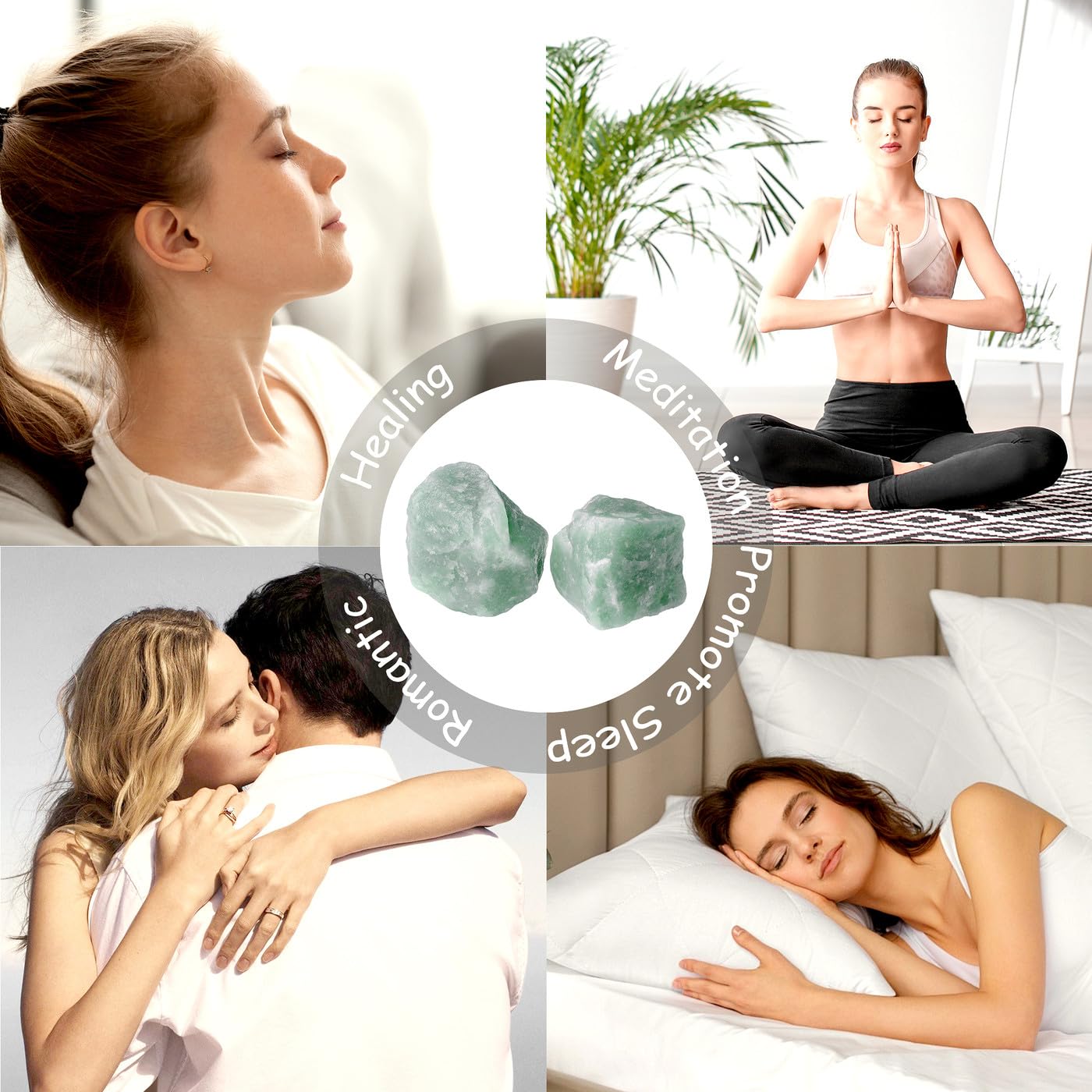 NUKAYAI 2Pcs Green Aventurine 1.8-2.2" Large Raw Crystals Stones Rough Rocks Healing Crystal for Wrapping Wire Wicca Reiki Cabbing Decoration DIY Polishing Natural Green Aventurine Rock Gifts