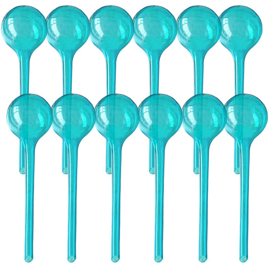 Plant Self Watering Globes, Large 12pcs Flower Automatic Watering Bulbs, Plastic Plant Flower Self Watering Devices, Garden Self Watering Planter Insert for Daily Vocation Watering, Forgetful Gardener