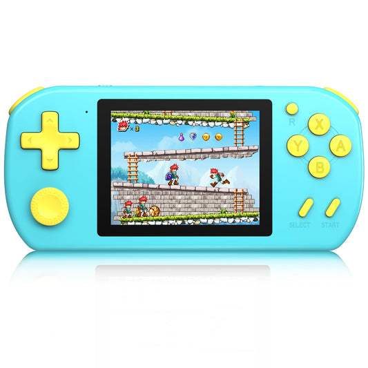 Handheld Games for Kids Adults with Built in 268 Classic Retro Video Games,3.0'' Color Screen Rechargeable Portable Arcade Gaming Player,Boys Girls Travel Electronics Toys Birthday Gift (A-Blue)