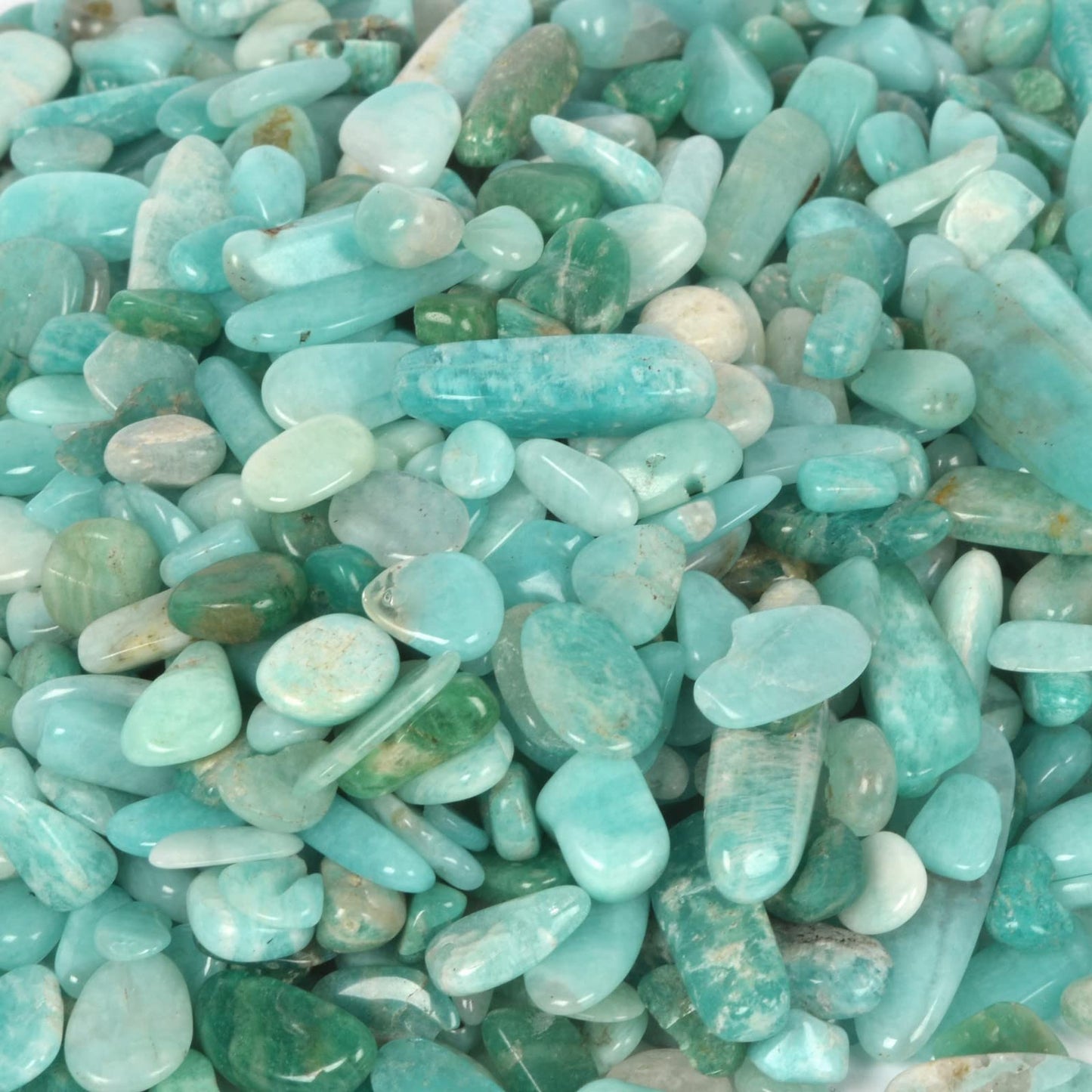 Natural Brazilian Amazonite Polished Chips Crushed Tumbled Stone Crystal Healing Embellishments 100 grams