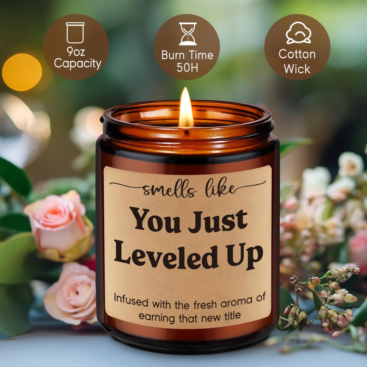 Fairy's Gift Candle, Job Promotion Gifts for Women Men, New Job Congratulations Gifts for Women Men, Congratulations on Your Promotion, Funny Congrats Presents for Coworker Boss Gamer Friend Family