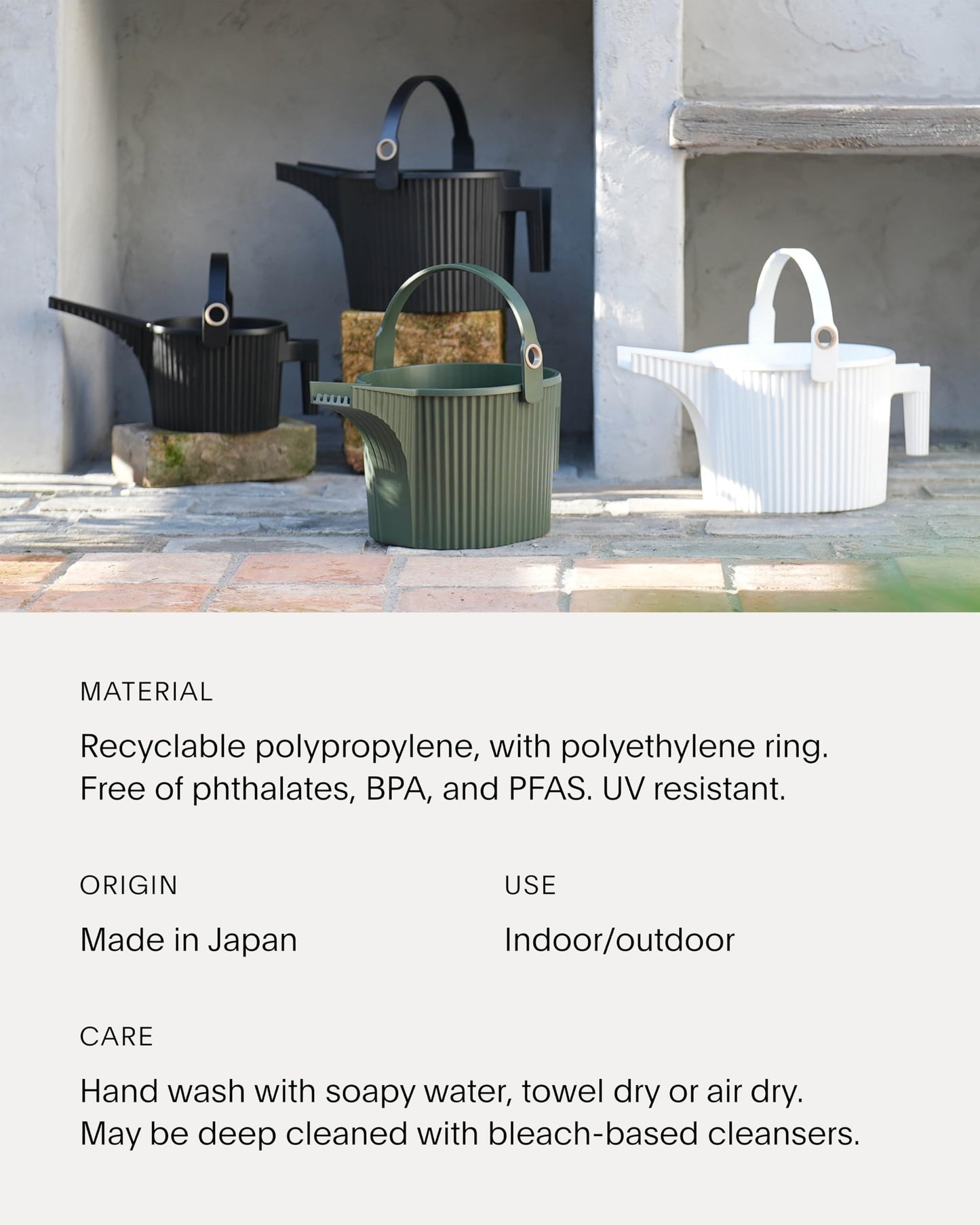 Hachiman Watering Can Set of 2 - Includes Small and Large Plant Watering Can with Widened Spout for Indoor and Outdoor Plants - Hands-Free Filling - Black