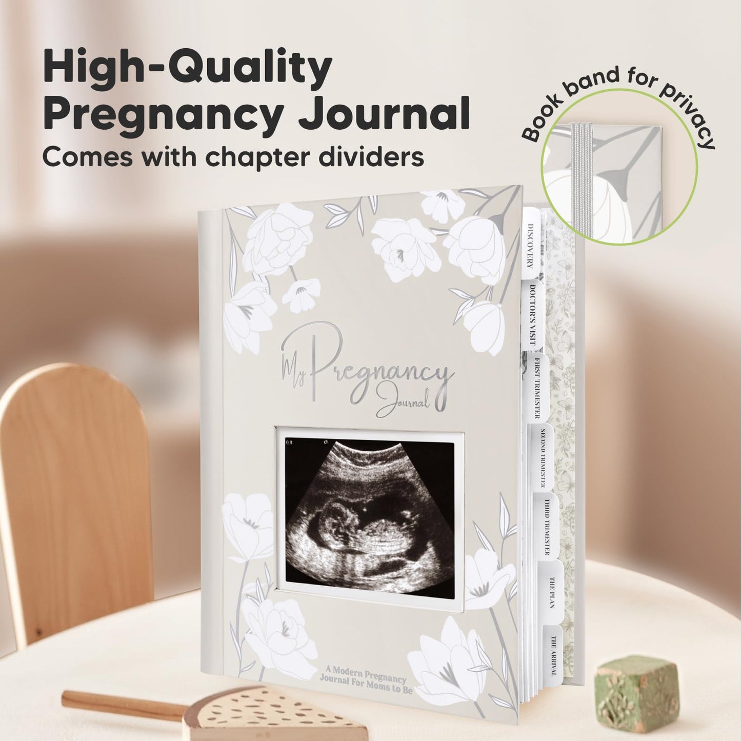 Pregnancy Journal, Pregnancy Announcements - 80 Pages Hard Cover Baby Books For Mom To Be Gift, Baby Memory Book Keepsake, Gender Reveal Gifts For New Moms, Mother's Day, Shower & Registry (Clay)