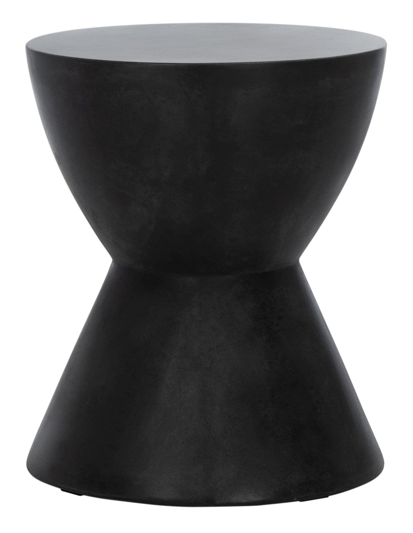 Safavieh Outdoor Athena Black Modern Concrete Round Accent Table