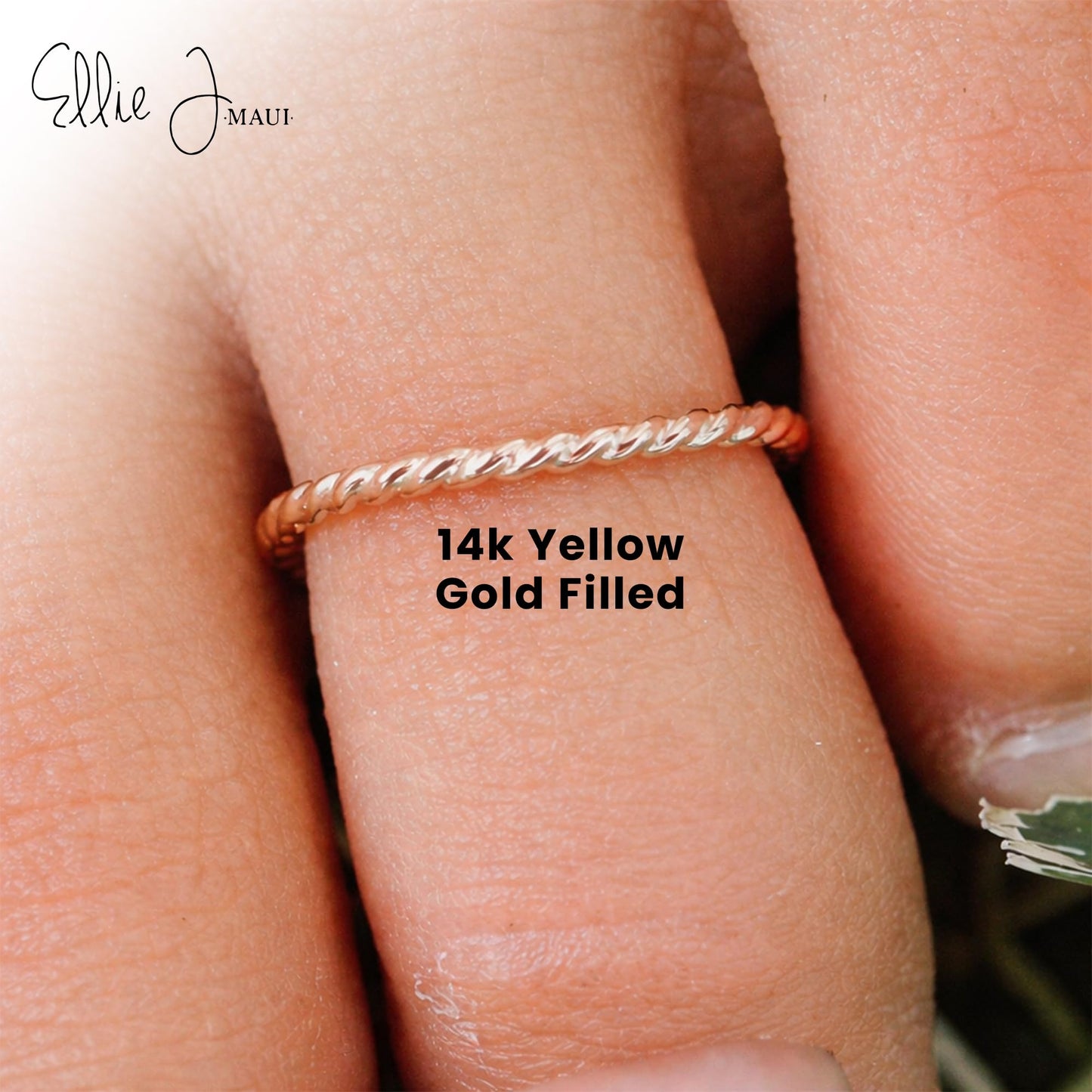 Gold Adjustable Toe Ring – Twisted Rope Design | 14k Gold Filled | Handmade in Maui | Non-Tarnish, Waterproof, Adjustable Fit Toe ring for women (Single Yellow Gold)