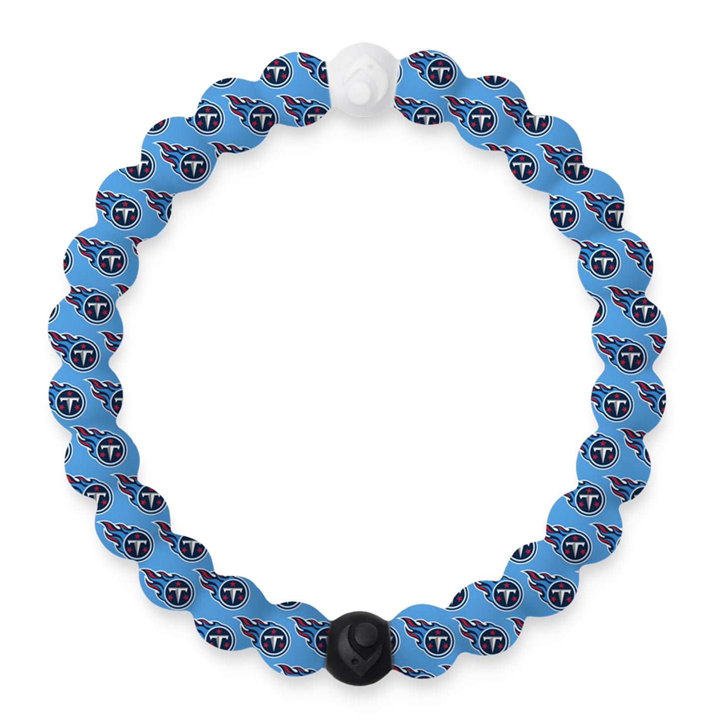 Lokai Silicone Beaded Bracelet for Men & Women, NFL Football Collection - Tennessee Titans, Medium - Silicone Jewelry Fashion Bracelet Slides-On for Comfortable Fit