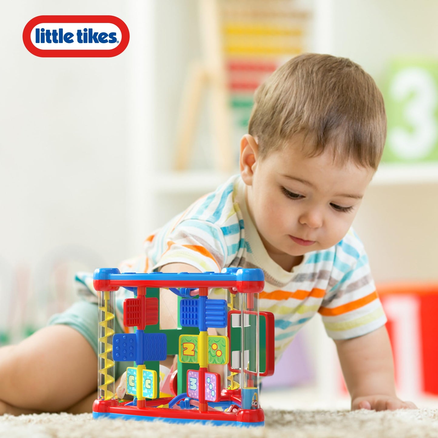 Lollipop Little Tikes Activity Triangle Toy, 5-Sided Baby Toy, Montessori Toy, Bright & Simple to Grasp for Small Hands, Fun and Educational for Toddler
