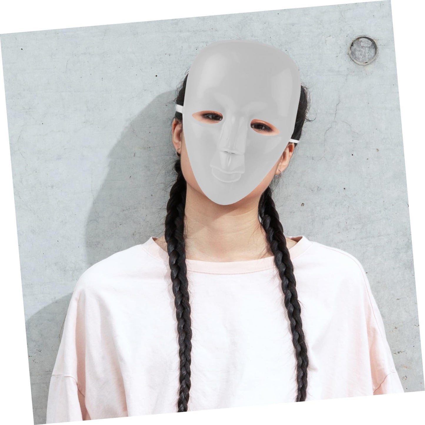 TOYANDONA 6 pcs DIY Blank Full Face Masks for Painting Sturdy Plastic Cosplay Props for Masquerade Costume Party and Role Playing Unpainted Craft Masks for Creative Decoration