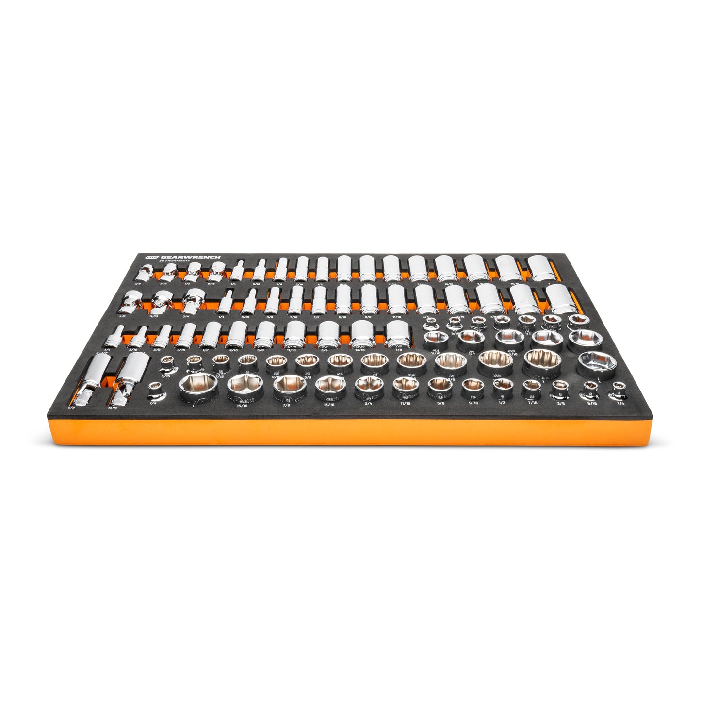 GEARWRENCH 85 Piece 3/8” Drive Master SAE Socket Set in Foam Storage Tray - GWMSSKT38SAE