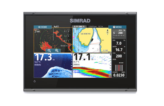 Simrad 000-16293-001 GO9 XSE Chartplotter and Fishfinder with 83/200 Transom Mount Transducer and C-MAP Discover Chart Card, 9 Inch Display, Black